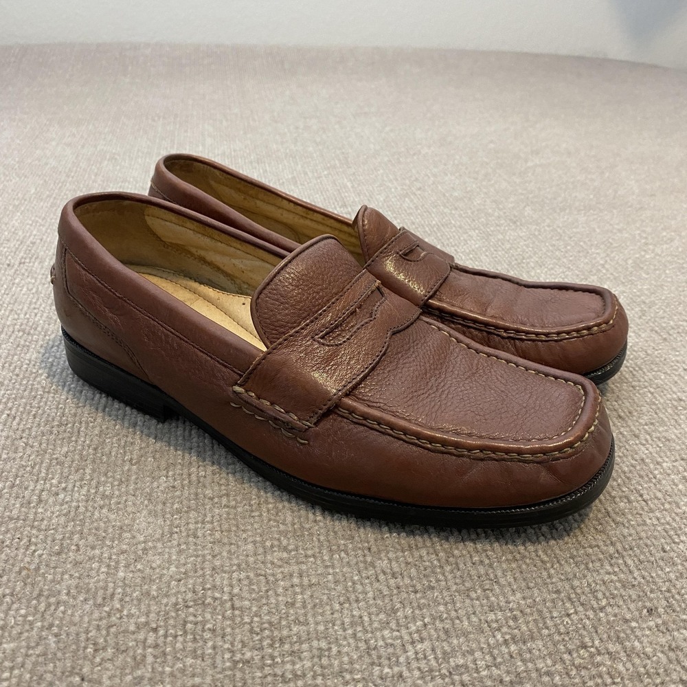 Rockport Shoes Mens Size 10.5 M Brown Leather Penny Loafers Dress APM71993